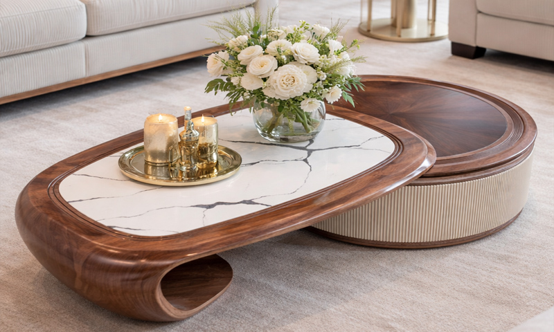 Bàn trà gỗ óc chó BT2604