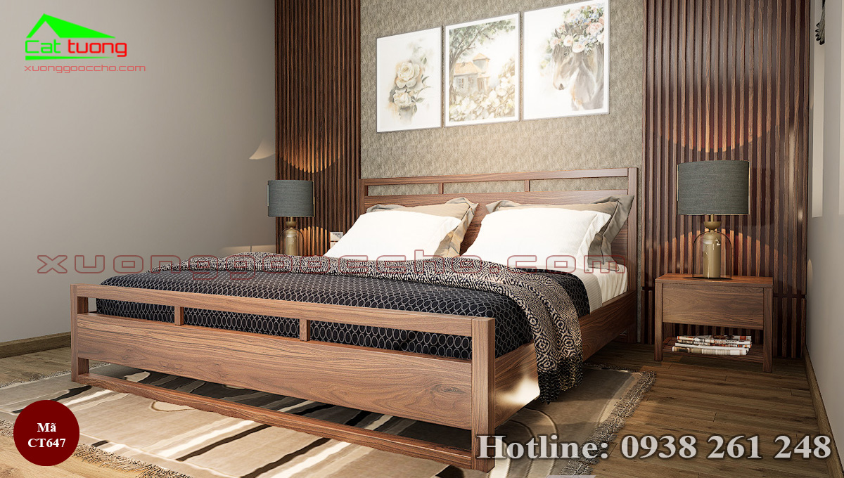 Giường Ngủ Gỗ Óc Chó