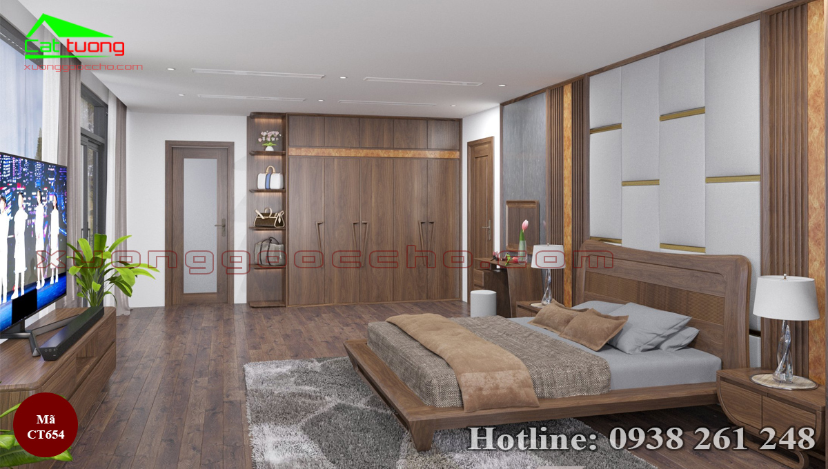 Giường Ngủ Gỗ Óc Chó