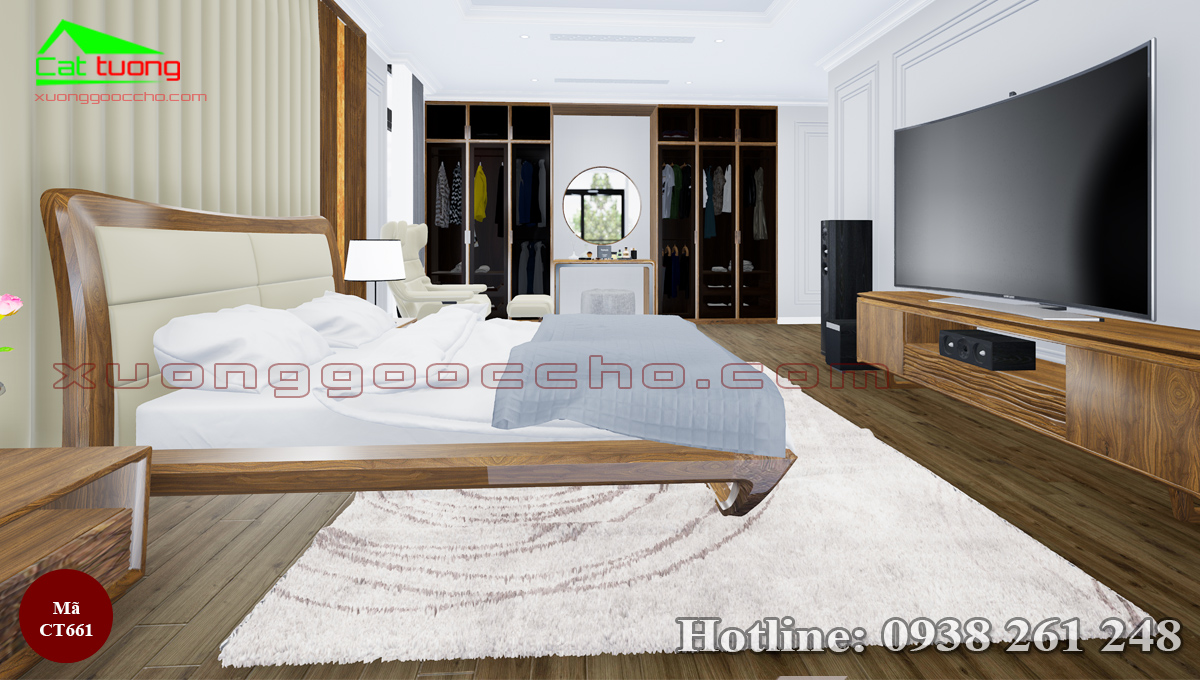 Giường Ngủ Gỗ Óc Chó