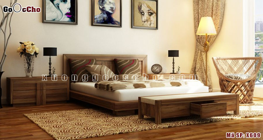 Giường Ngủ Gỗ Óc Chó