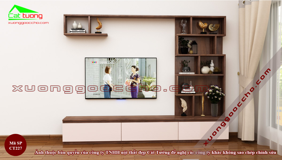 Kệ Tivi Gỗ Óc Chó Phòng Ngủ