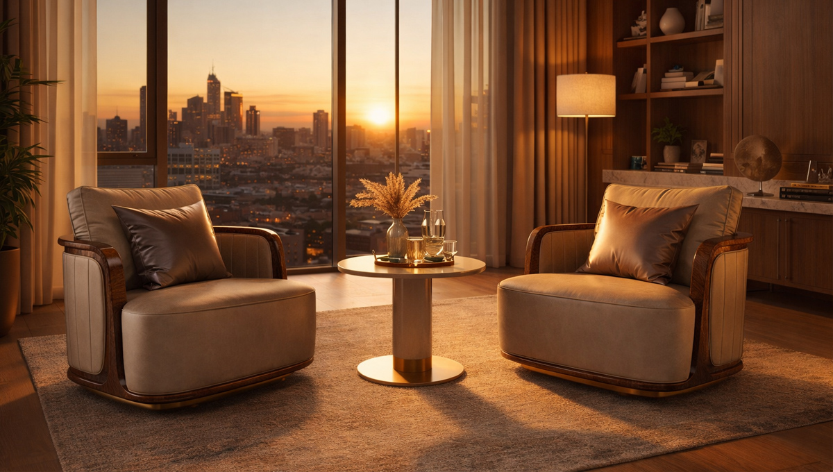 Bàn ghế gỗ óc chó SF2617