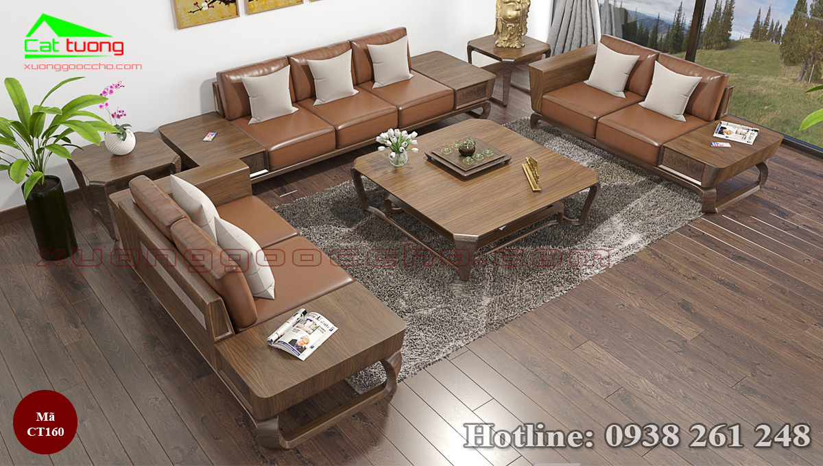 Sofa Gỗ Óc Chó