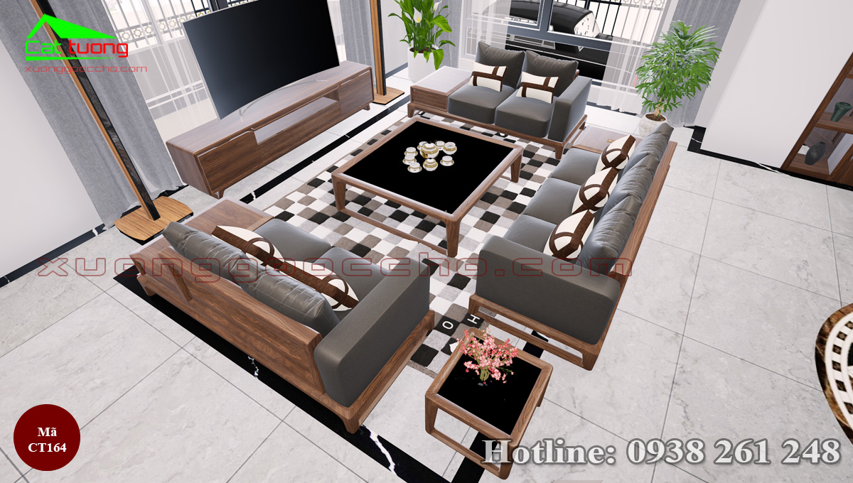 Sofa Gỗ Óc Chó
