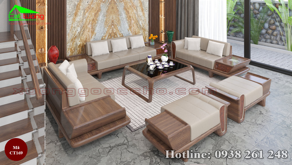 Sofa Gỗ Óc Chó