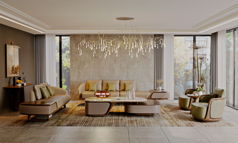 Sofa gỗ óc chó SF2601