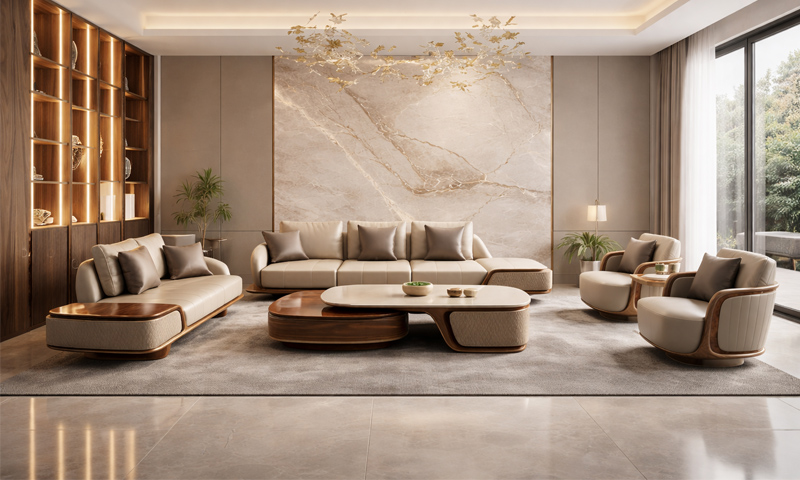 Sofa gỗ óc chó SF2603