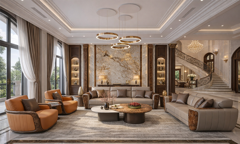 Sofa gỗ óc chó SF2604