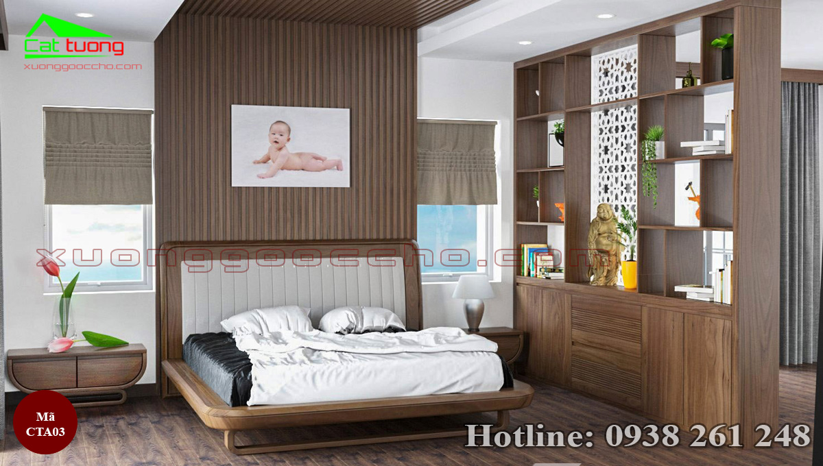 Táp Đầu Giường Gỗ Óc Chó