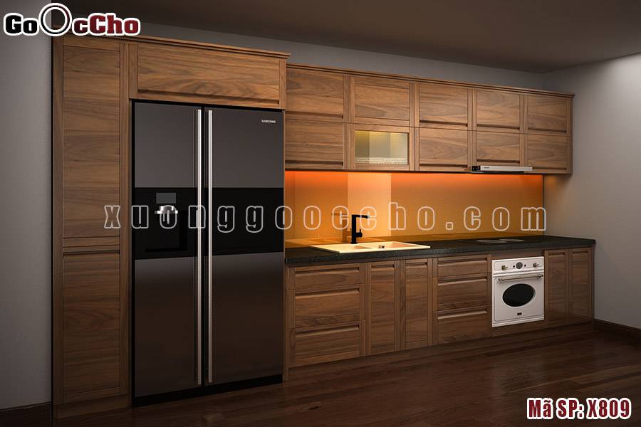 Tủ Bếp Gỗ Óc Chó