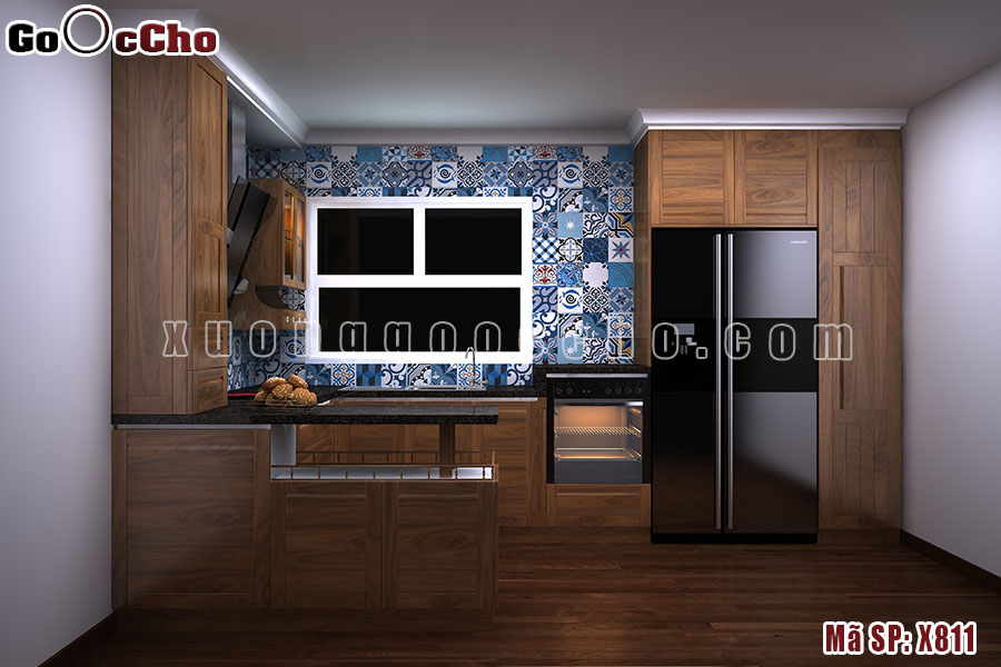 Tủ Bếp Gỗ Óc Chó