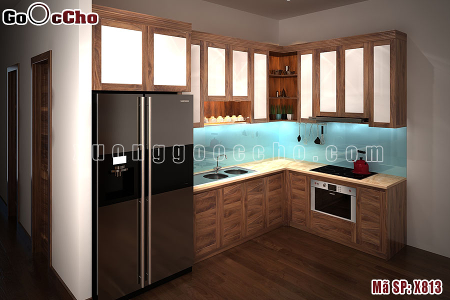 Tủ Bếp Gỗ Óc Chó