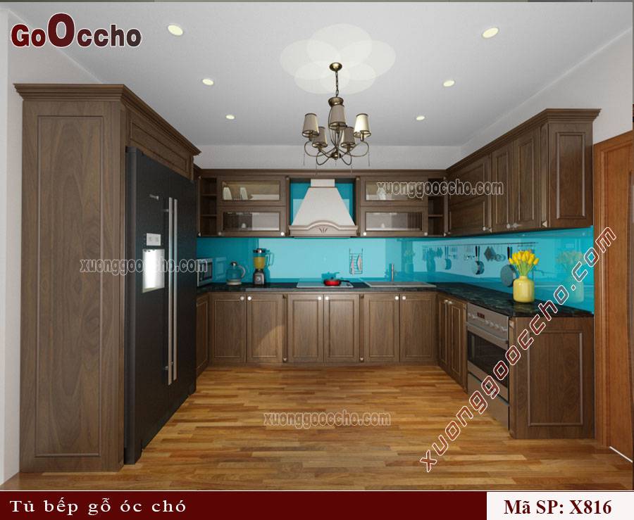 Tủ Bếp Gỗ Óc Chó