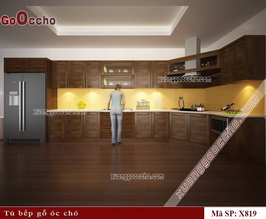 Tủ Bếp Gỗ Óc Chó