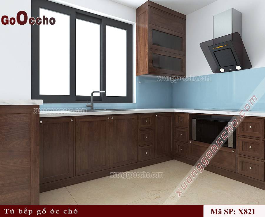 Tủ Bếp Gỗ Óc Chó