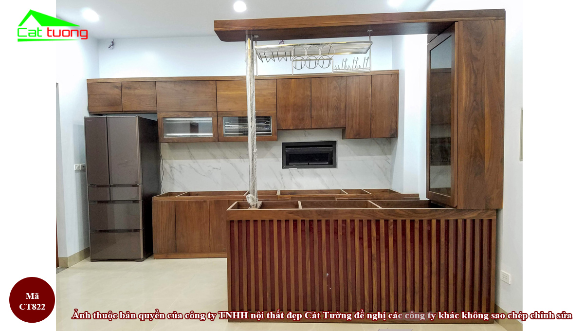 Tủ Bếp Gỗ Óc Chó