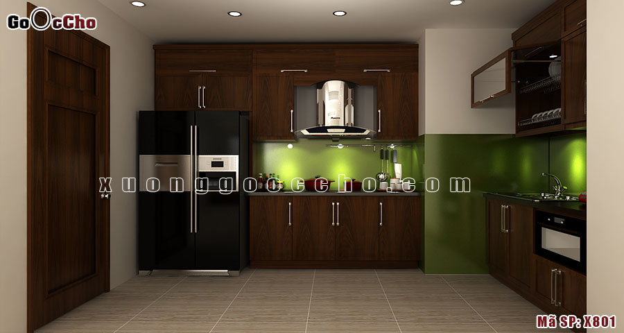 Tủ Bếp Gỗ Óc Chó
