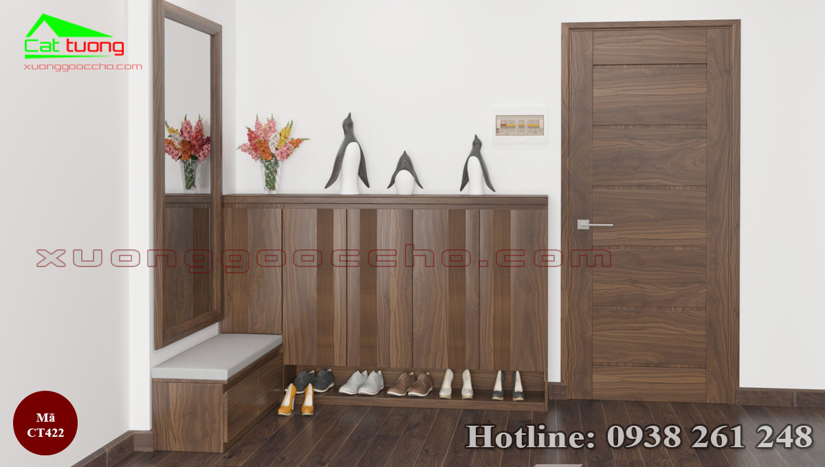 Tủ giày gỗ óc chó CT422