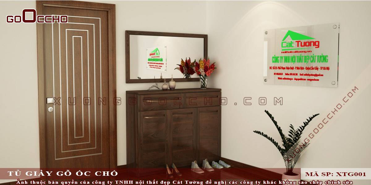 Tủ Giày Gỗ Óc Chó