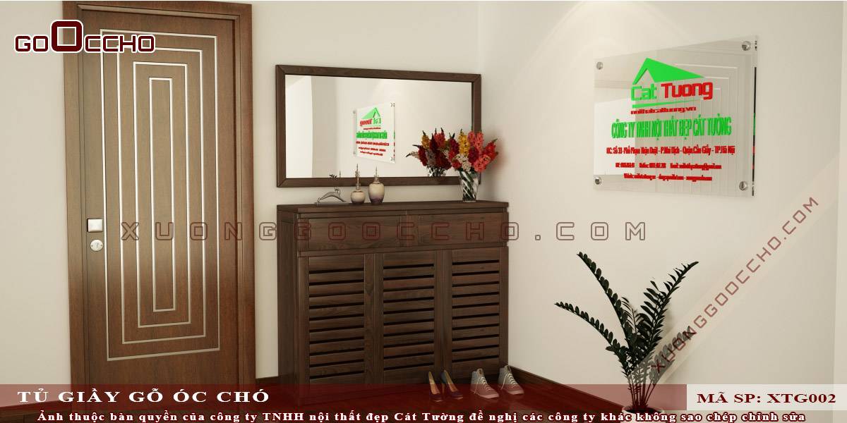 Tủ Giày Gỗ Óc Chó