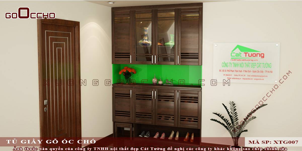 Tủ Giày Gỗ Óc Chó