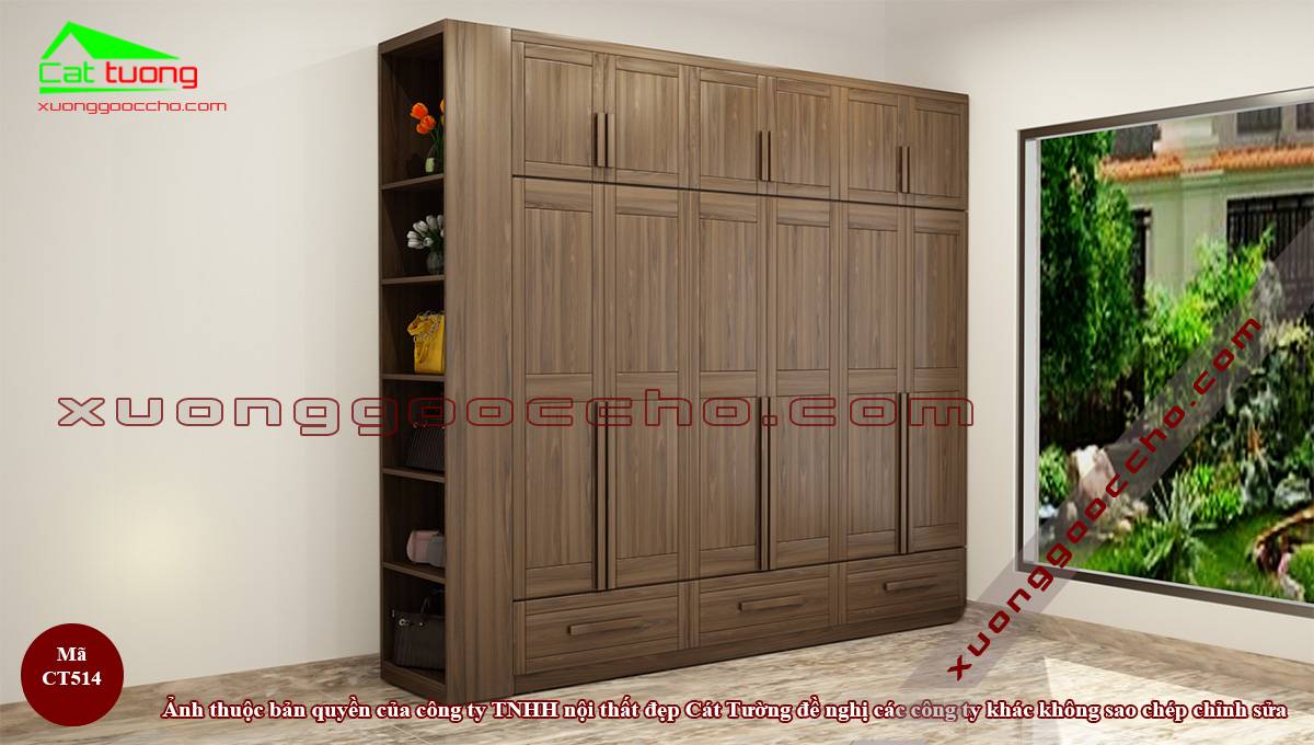 Tủ Quần Áo Gỗ Óc Chó