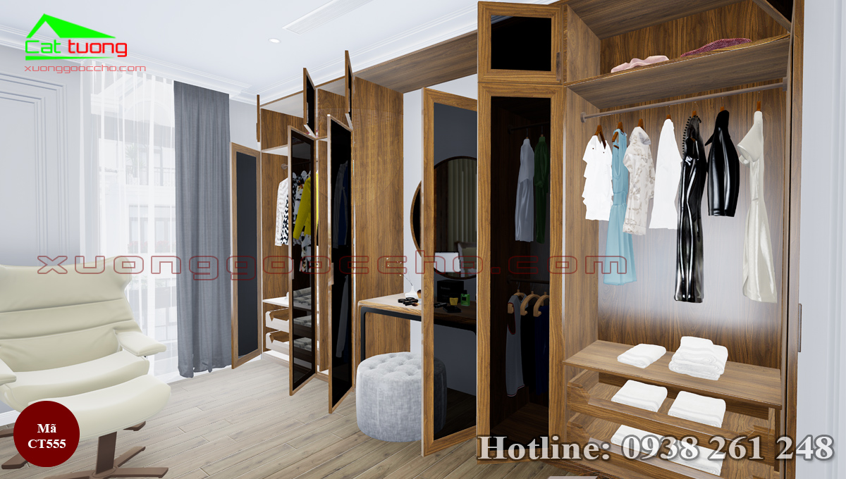 Tủ Quần Áo Gỗ Óc Chó