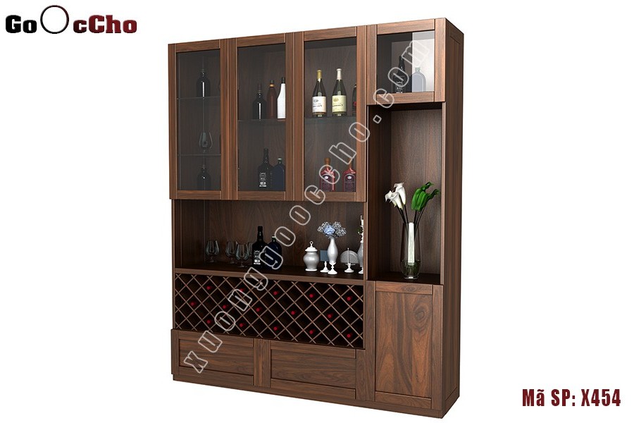 Tủ Rượu Tủ Trang Trí Gỗ Óc Chó