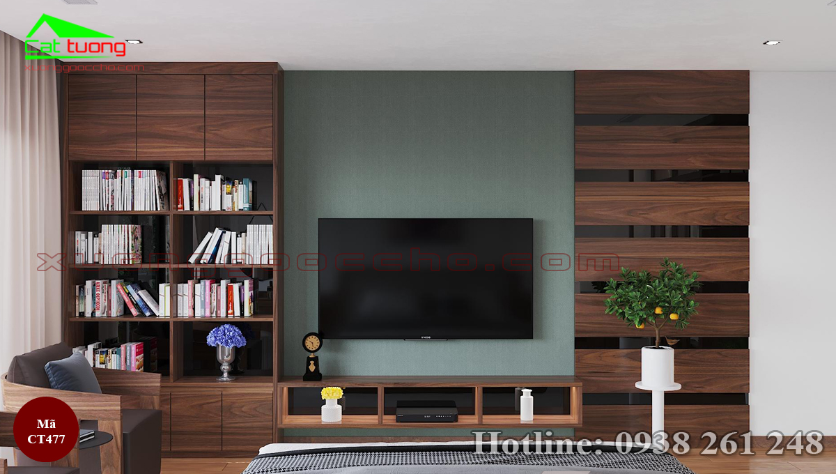 Tủ Trang Trí Gỗ Óc Chó