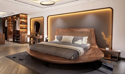 Giường ngủ gỗ óc chó GN2307